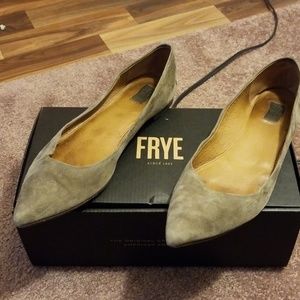 Frye Sienna Ballet shoes, 8m, dark taupe
